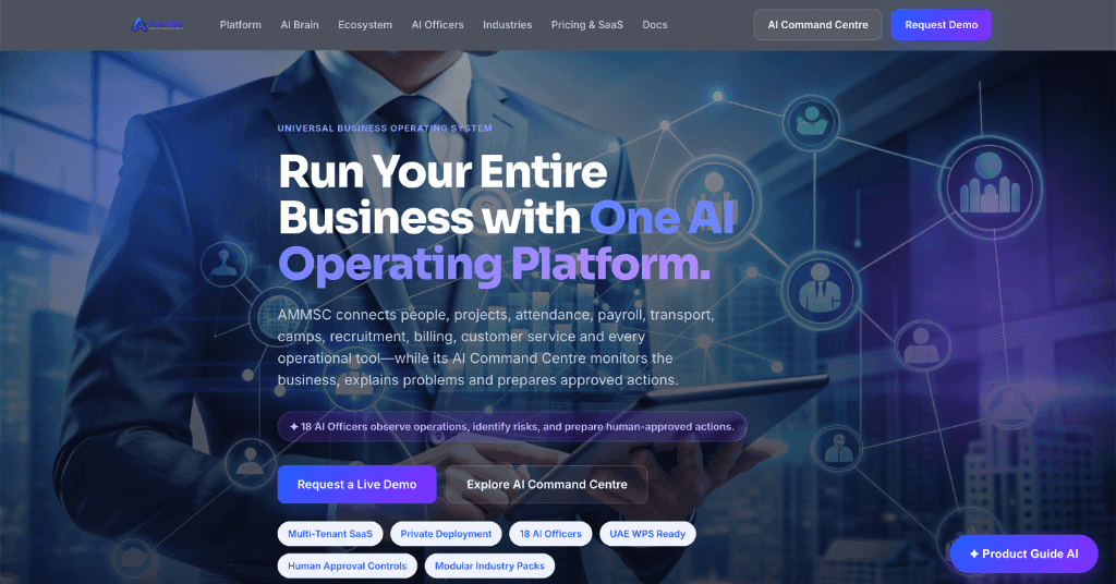 AMMSC Enterprise Manpower Operating System Screenshot